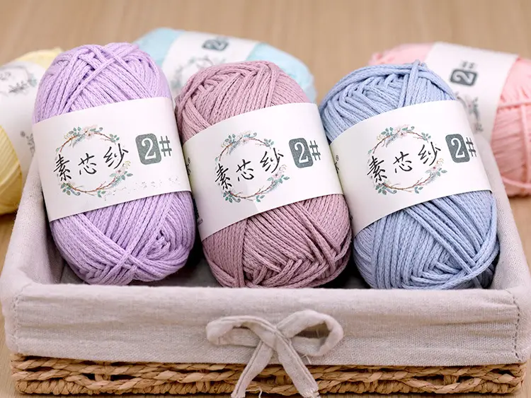 Snow Princess Pure Cotton Yarn No. 2 2mm Round Hollow Cotton Yarn Crochet Cotton Thread DIY Handmade Knitting Yarn — feature 5