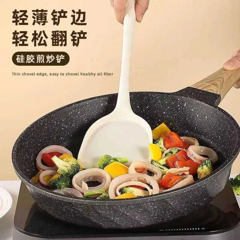 Silicone Spatula, Cooking Spoon, Non-Stick Pan Special Cooking Spatula, Spoon, Frying Spoon, Food-Grade, High-Temperature Resistant, Household Set — feature 12