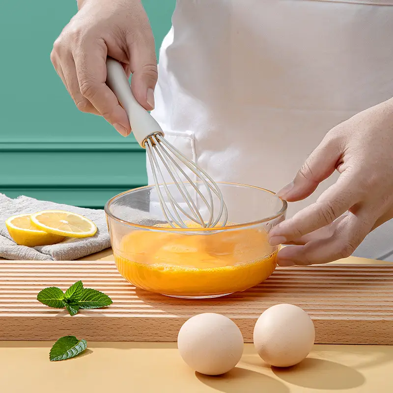 Food-Grade Heat-Resistant Silicone Baking Utensil Set, Egg Beater, Oil Brush, Scraper, Silicone Spatula, Mini Soup Spoon, Kitchen Tools