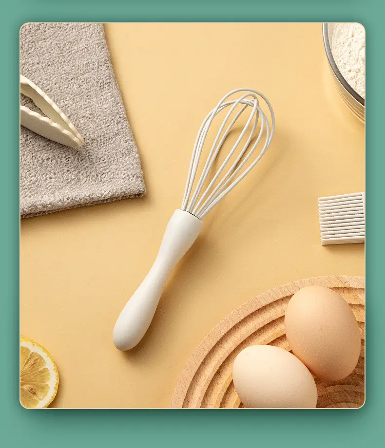 Food-Grade Heat-Resistant Silicone Baking Utensil Set, Egg Beater, Oil Brush, Scraper, Silicone Spatula, Mini Soup Spoon, Kitchen Tools — feature 6