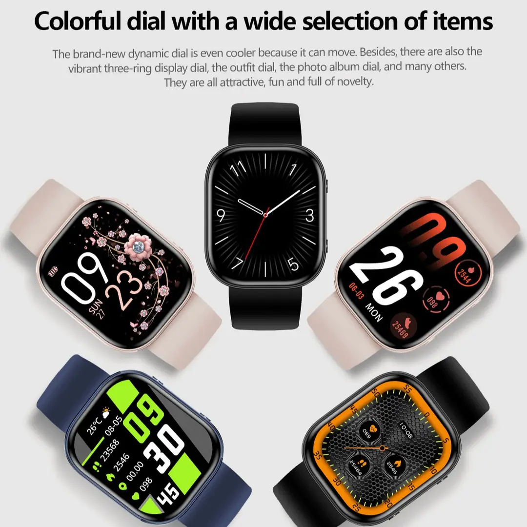 New Y3 Smart Watch with Bluetooth Calling, Heart Rate and Blood Oxygen Monitoring, Exercise Tracking, Customizable Watch Face, Cross-Border Watch