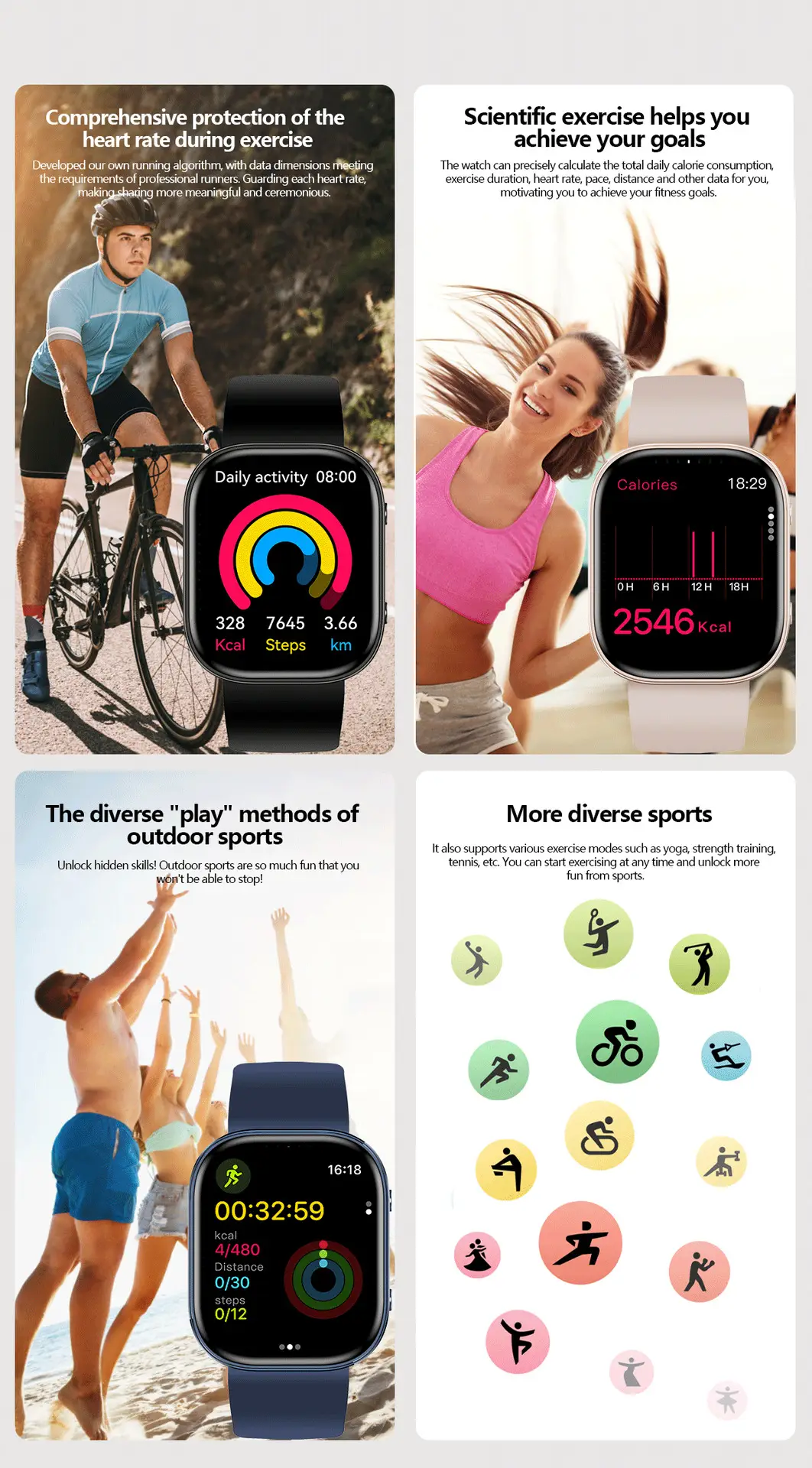 New Y3 Smart Watch with Bluetooth Calling, Heart Rate and Blood Oxygen Monitoring, Exercise Tracking, Customizable Watch Face, Cross-Border Watch — feature 11