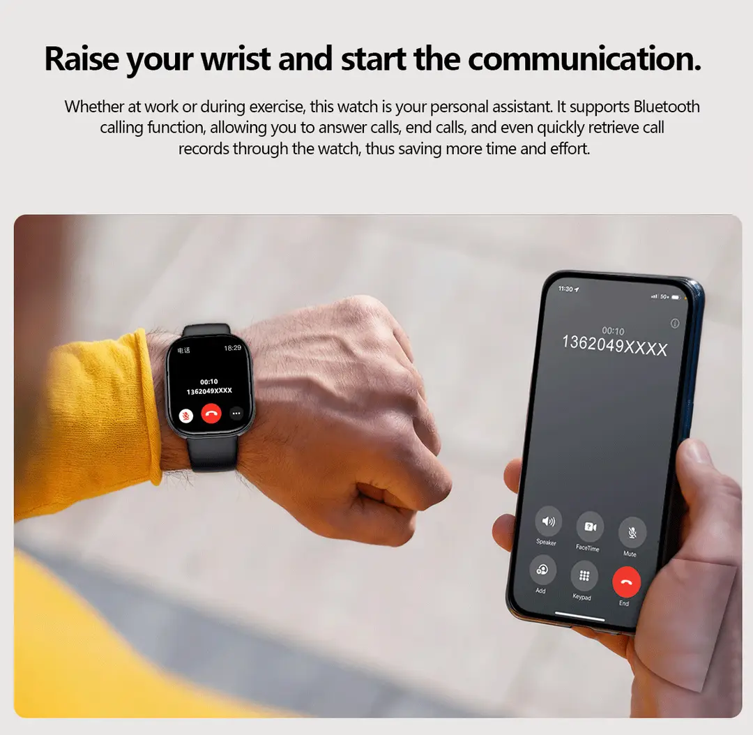 New Y3 Smart Watch with Bluetooth Calling, Heart Rate and Blood Oxygen Monitoring, Exercise Tracking, Customizable Watch Face, Cross-Border Watch — feature 13
