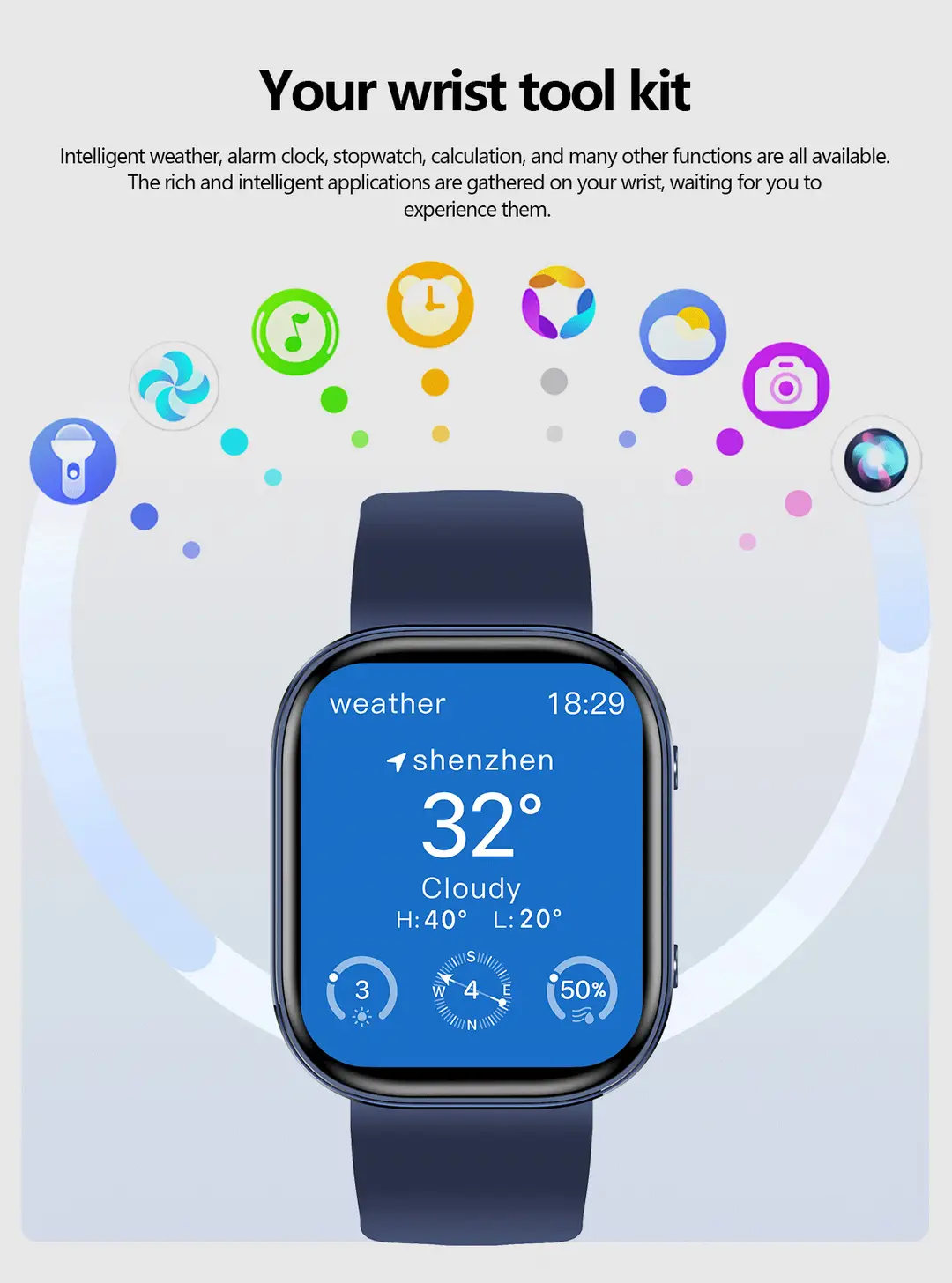 New Y3 Smart Watch with Bluetooth Calling, Heart Rate and Blood Oxygen Monitoring, Exercise Tracking, Customizable Watch Face, Cross-Border Watch — feature 16