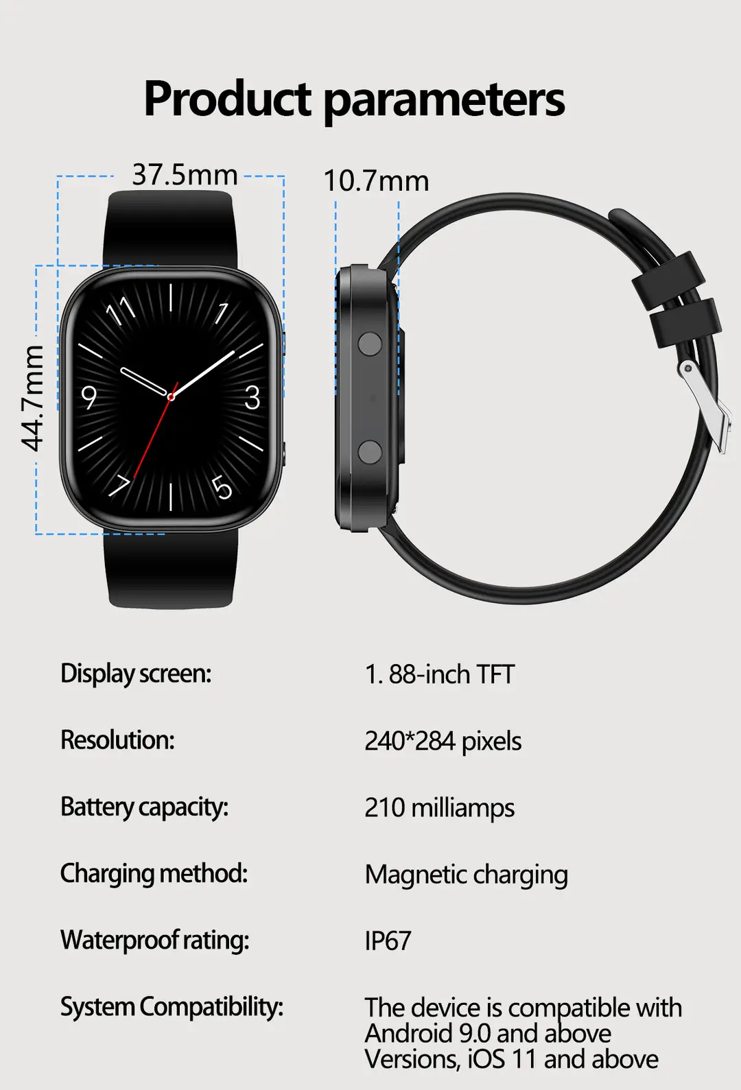 New Y3 Smart Watch with Bluetooth Calling, Heart Rate and Blood Oxygen Monitoring, Exercise Tracking, Customizable Watch Face, Cross-Border Watch — feature 18