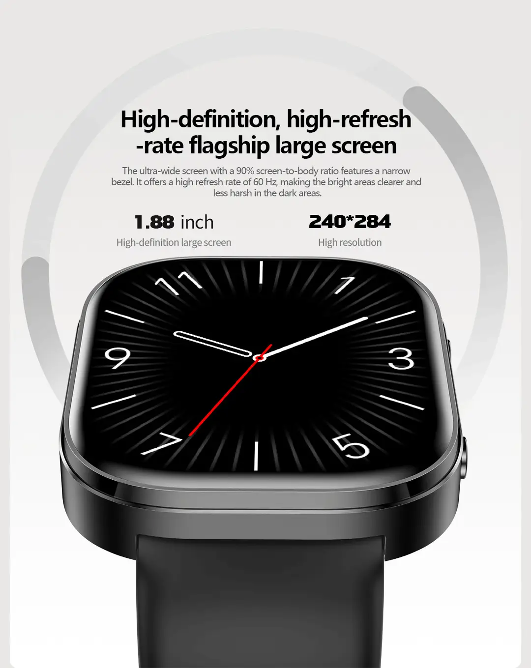 New Y3 Smart Watch with Bluetooth Calling, Heart Rate and Blood Oxygen Monitoring, Exercise Tracking, Customizable Watch Face, Cross-Border Watch — feature 3