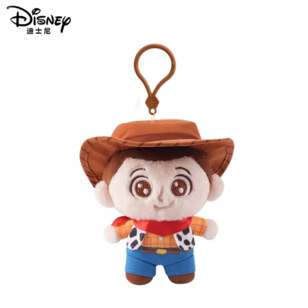 Disney Genuine Strawberry Bear Pendant, Three-Eyed Doll Keychain, Plush Toy Backpack Decoration