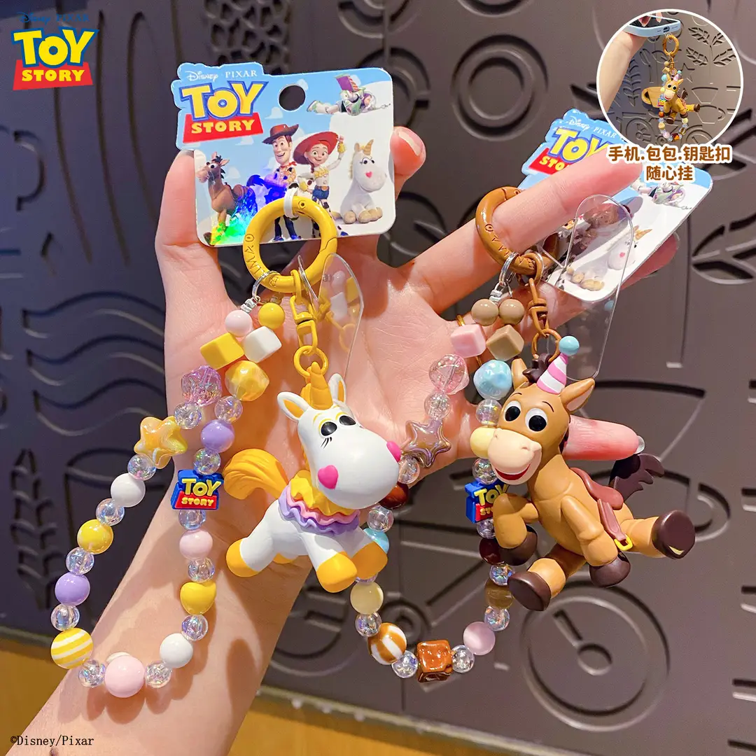 Authentic Toy Story Little Creamy Pony Doll Keychain Pendant Creative Couple Dolls Phone Chain Decoration