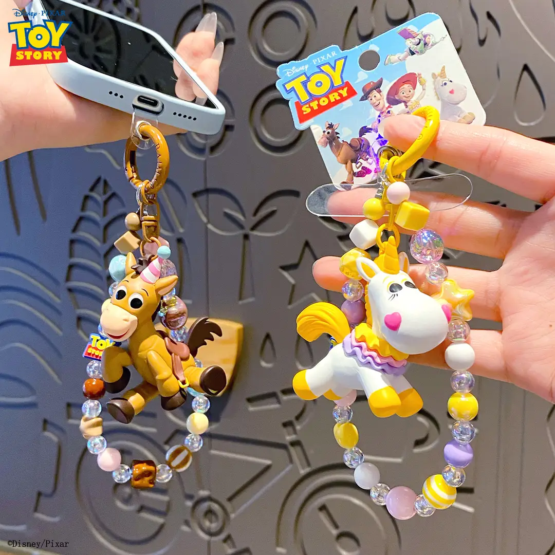 Authentic Toy Story Little Creamy Pony Doll Keychain Pendant Creative Couple Dolls Phone Chain Decoration