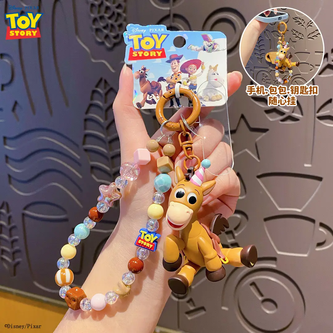 Authentic Toy Story Little Creamy Pony Doll Keychain Pendant Creative Couple Dolls Phone Chain Decoration