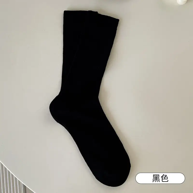 Ballet-Style Slouch Socks for Women, Spring and Summer Thin Mesh, Sweat-Absorbent, Breathable, Solid Color Mid-Calf Socks, Versatile Ins Socks
