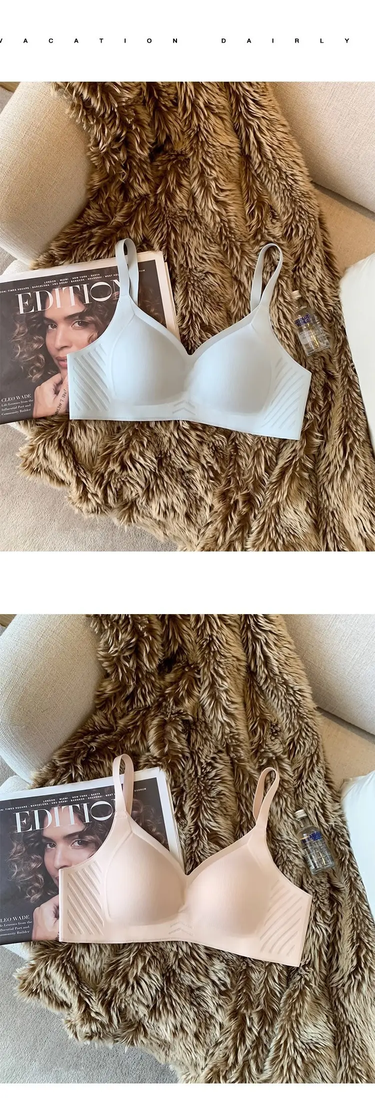 Small Bust Push-Up Bra for Women, Wireless, Minimizes Large Bust, Gathers Side Breasts, Lifts and Supports, Seamless, Plus Size, Ice Silk, Breathable — feature 4