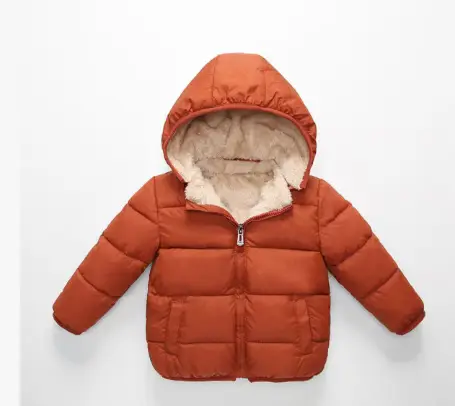 Little Bear Cotton Jacket 25 Autumn/Winter Boys and Girls Embroidered Coat Baseball Jacket Thick Solid Color Set Hooded Sweatshirt - Image 8