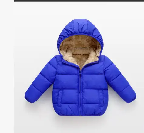 Little Bear Cotton Jacket 25 Autumn/Winter Boys and Girls Embroidered Coat Baseball Jacket Thick Solid Color Set Hooded Sweatshirt - Image 10