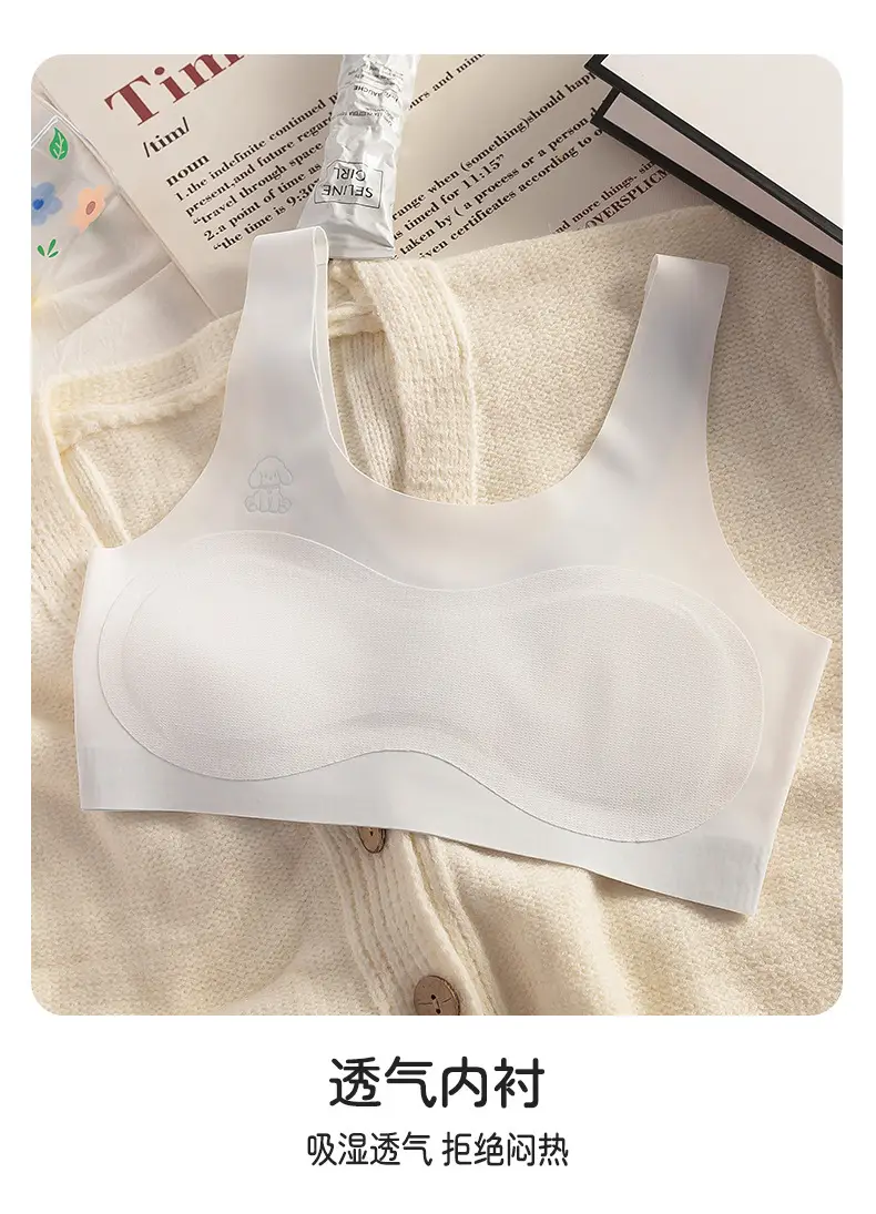 Girls' Developmental Period Underwear, Stage One, Seamless Ice Silk Anti-Bump Vest, Student Sports Shockproof Vest for Girls — feature 17