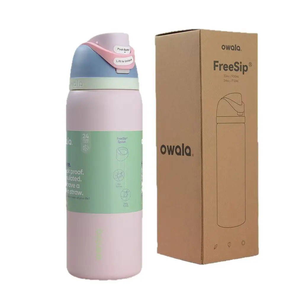 Owala Fashionable Dual-Drink Sports Water Bottle in Stock, 304 Stainless Steel Vacuum Insulated Cup, Portable Large-Capacity Fruit Cup — feature 24