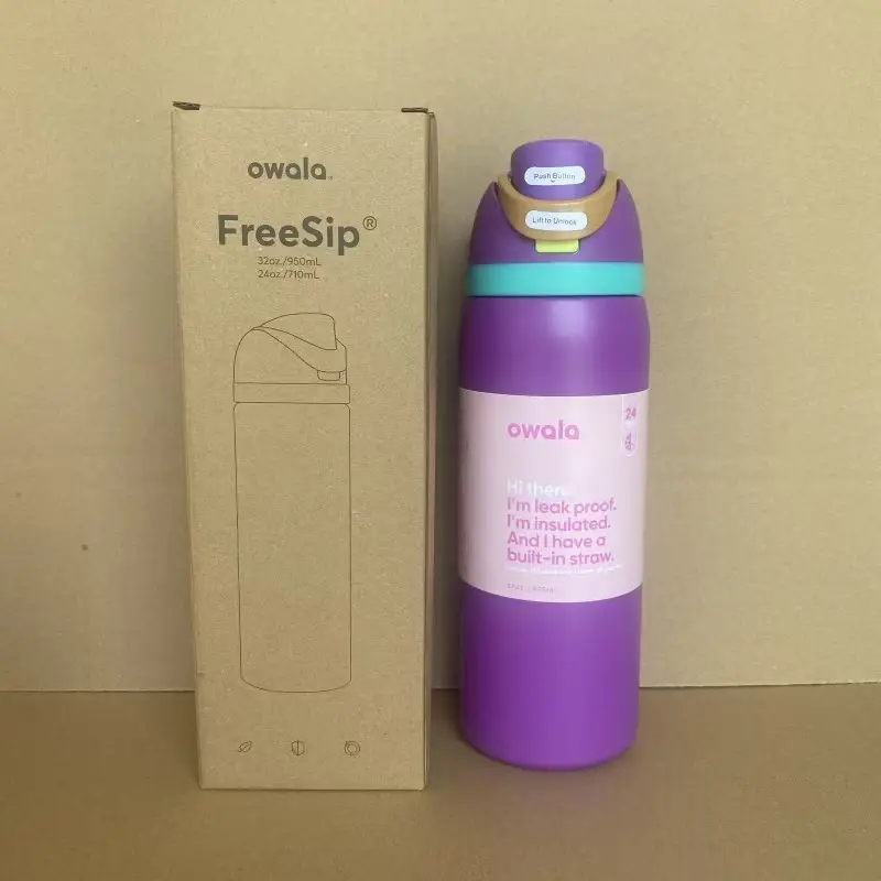 Owala Fashionable Dual-Drink Sports Water Bottle in Stock, 304 Stainless Steel Vacuum Insulated Cup, Portable Large-Capacity Fruit Cup — feature 27