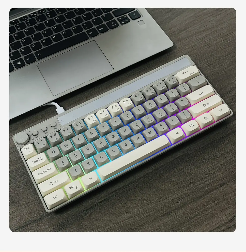 Senlani K21 Wired Rgb Wired Keyboard 61-Key Color-Blocking Colorful Luminous Gaming Keyboard Light-Sound Multimedia — feature 54