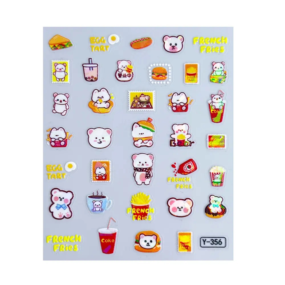 Polaroid Camera DIY Stickers Ins-Style Cartoon Cute Ccd Earphones Power Bank Stickers Planner Nail Art Stickers