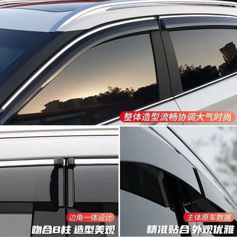 Rain and Sun Shields Suitable for Chery Tiggo 7, Car Window Rain Shields, Car Rain Guards for Tiggo 7 Plus/Pro, Modified Rain Shields