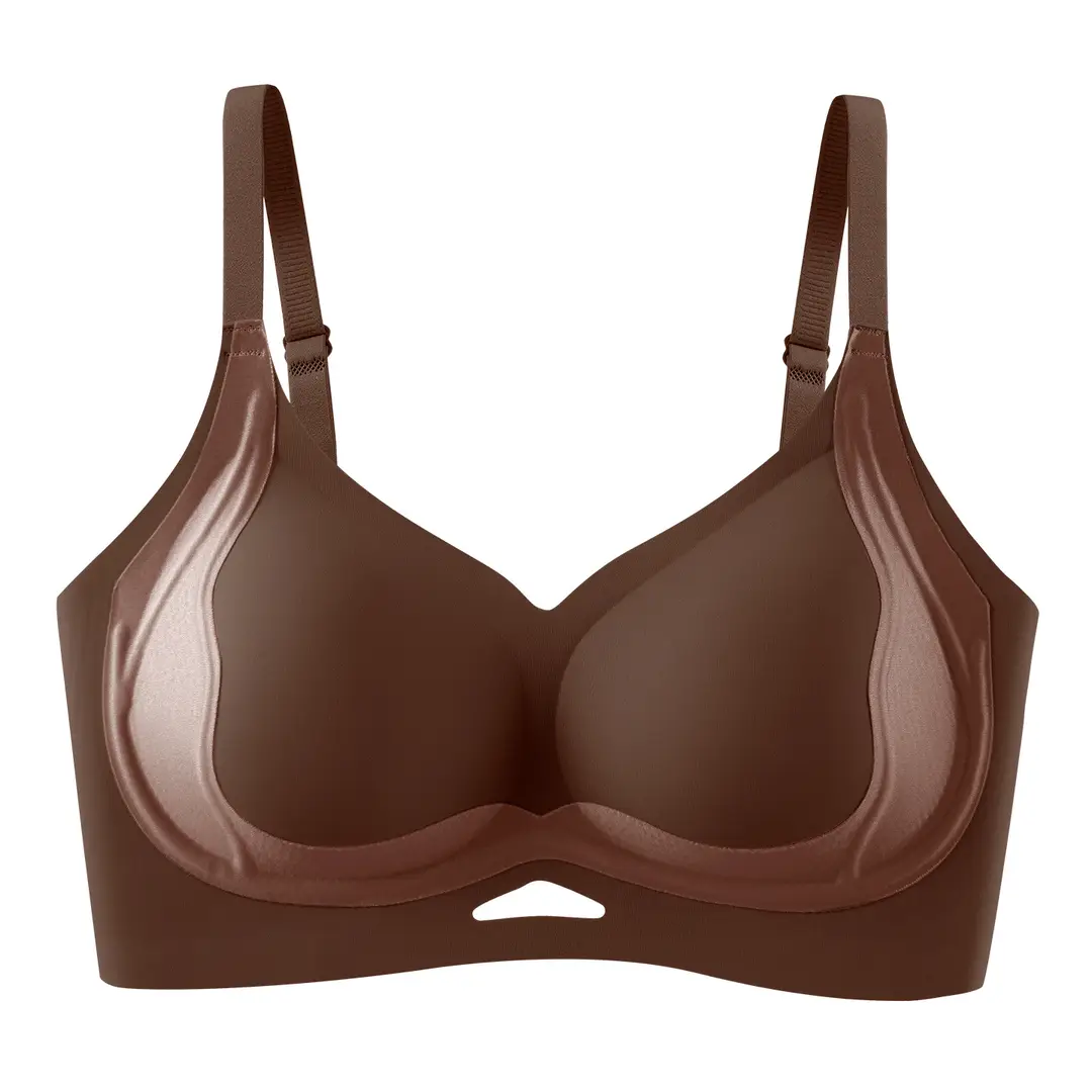 New Anti-Gravity Lifting Jelly Strip Bra with Built-In Fixed Cup, Comfortable, Soft, Seamless, and Supportive for Women