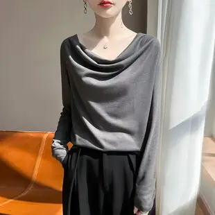 2026 Spring/Summer Women's New Short Round Neck Loose Fit Printed Long Sleeve Pattern Design Versatile Sun Protection Base Shirt Top — feature 1