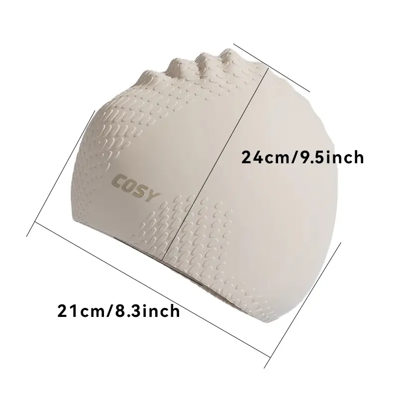 New Style Swimming Cap for Women with Long Hair, Waterproof and Non-Tightening, Men's Silicone Enlarged Professional Swimming Cap and Goggles Set