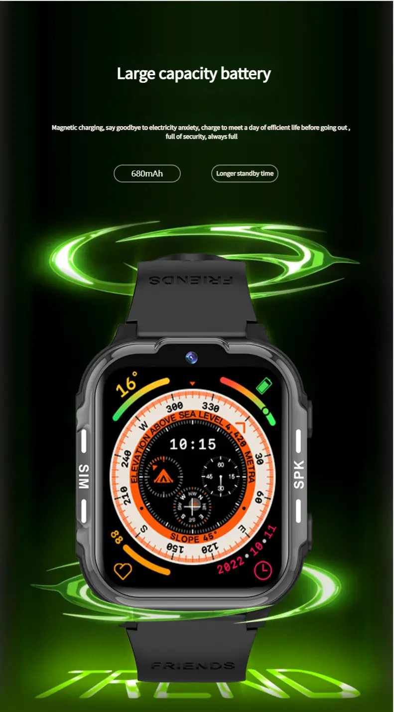 Cross-Border E-Commerce Children's Popular Smart Phone Watch with Gps Positioning, Waterproof, Multi-Language Q12 Wholesale Gift — feature 4