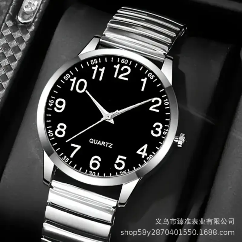 E-Commerce Hot-Selling Elderly Watch with No Adjustment Needed for the Strap, Large Numbers, Luminous Quartz Watch, Gift for the Elderly, Wholesale Wristwatches