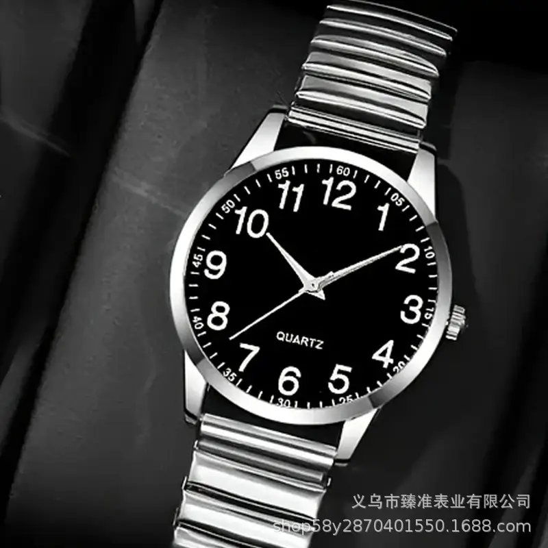 E-Commerce Hot-Selling Elderly Watch with No Adjustment Needed for the Strap, Large Numbers, Luminous Quartz Watch, Gift for the Elderly, Wholesale Wristwatches