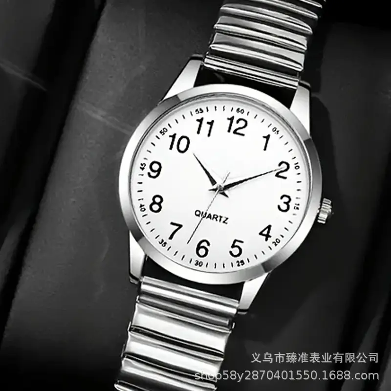 E-Commerce Hot-Selling Elderly Watch with No Adjustment Needed for the Strap, Large Numbers, Luminous Quartz Watch, Gift for the Elderly, Wholesale Wristwatches