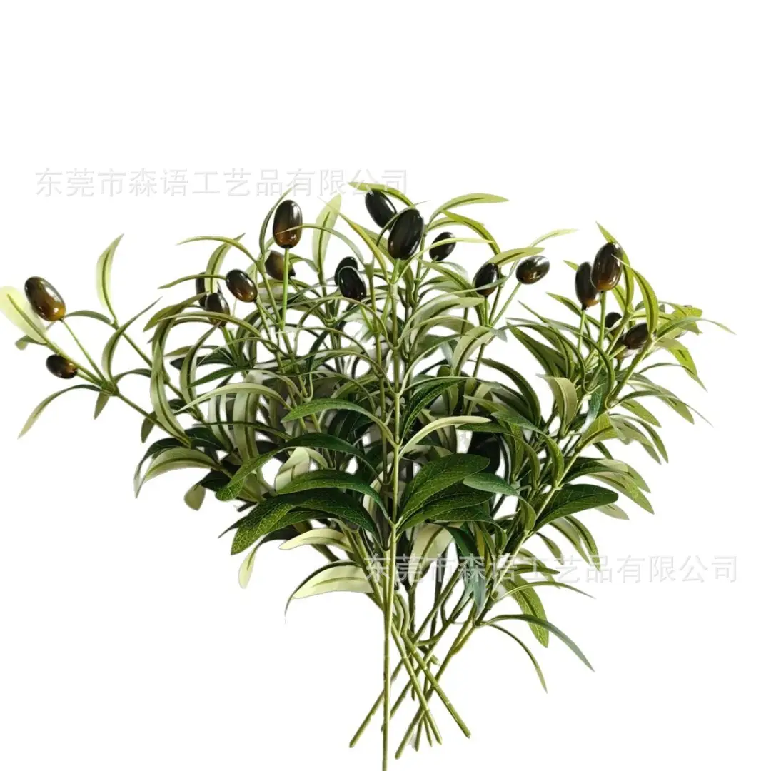 Cross-Border Labelable Artificial Olive Branch with One Stem, Two or Four Branches, with Fruit, Plastic Decoration for Wedding and Home Decor - Image 7