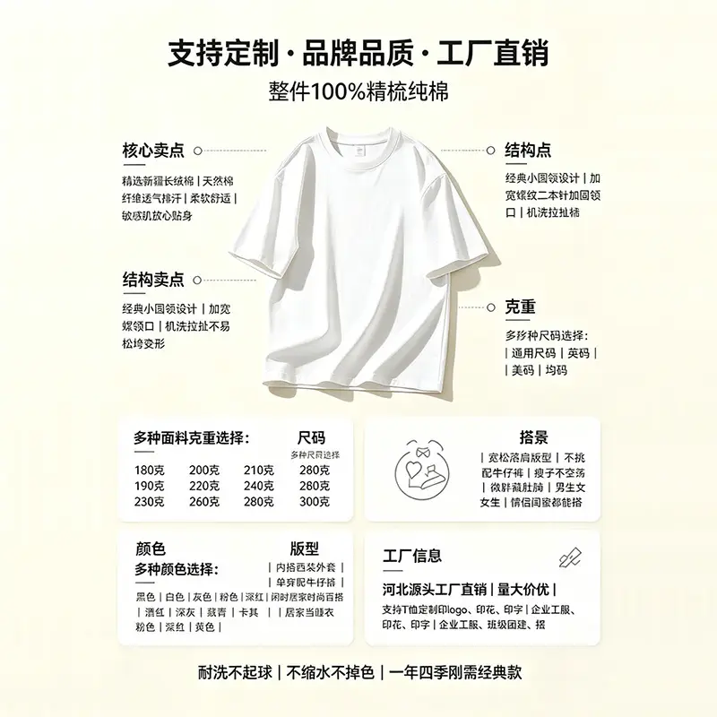 Cross-Border Foreign Trade 2026 Summer Drop-Shoulder Pure Cotton Short-Sleeve T-Shirt for Women, Custom Logo and Graphic Print, New Women's Top — feature 2