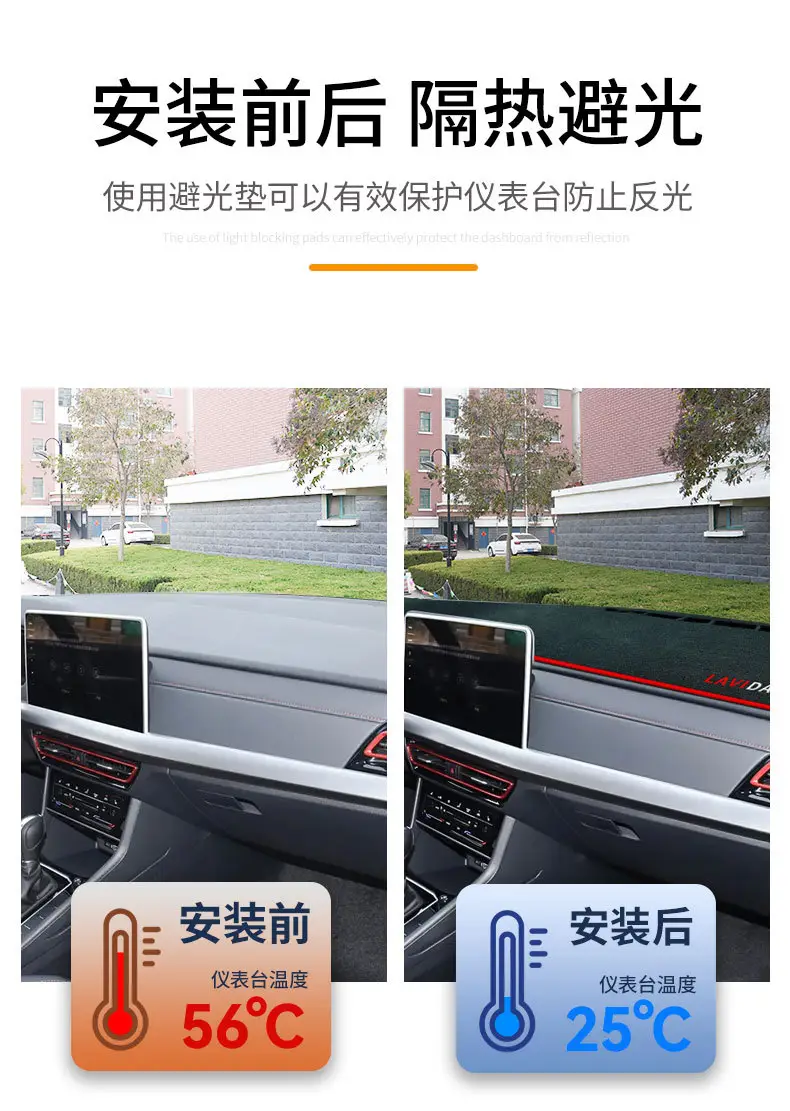 Chery Tiggo 7Plus Special Center Console Sun Protection Mat, Dashboard Light-Proof Mat, Modified Interior Accessories, Anti-Slip Mat — feature 5