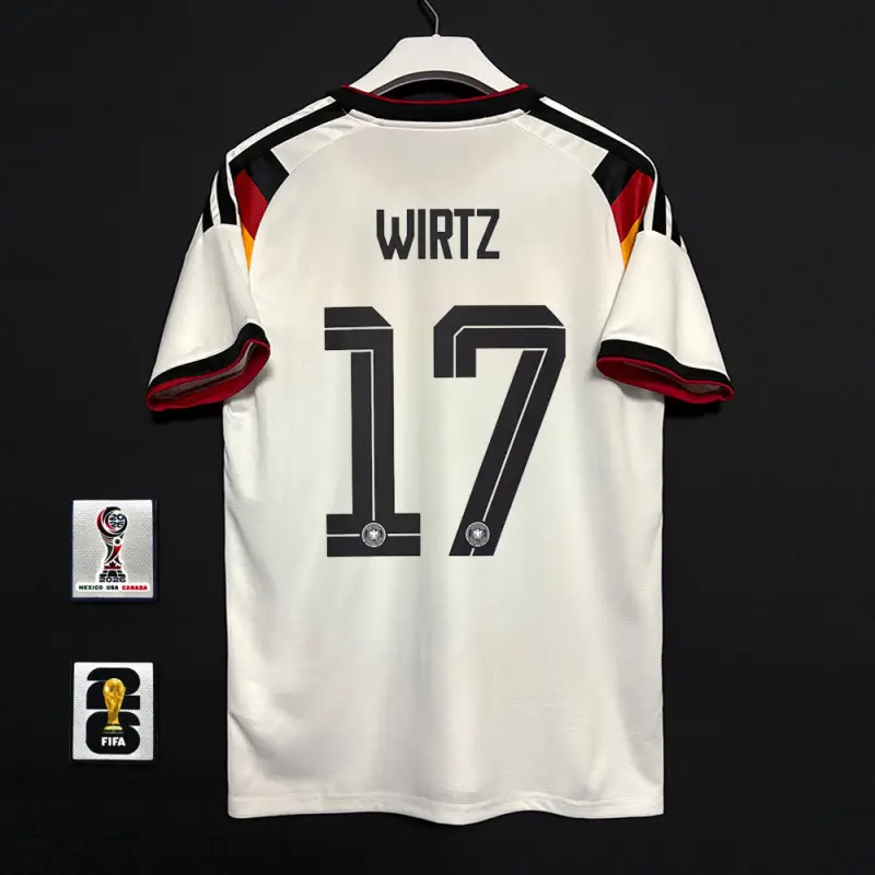 2627 Germany Home Player Version Fan Version Jersey Wirtz Musiala National Team Football Uniform with Printed Number