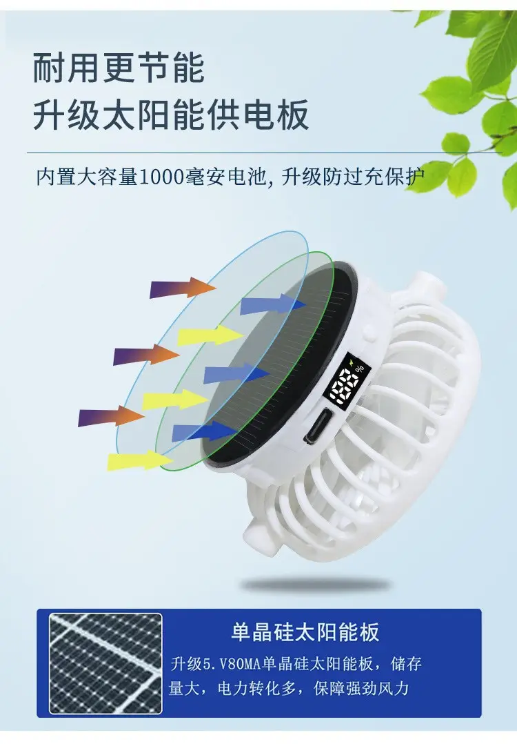 Solar-Powered Fan Baseball Cap, Rechargeable Fan Sun Protection Hat, Uv Protection, Extended Brim, Fishing Sun Hat — feature 9