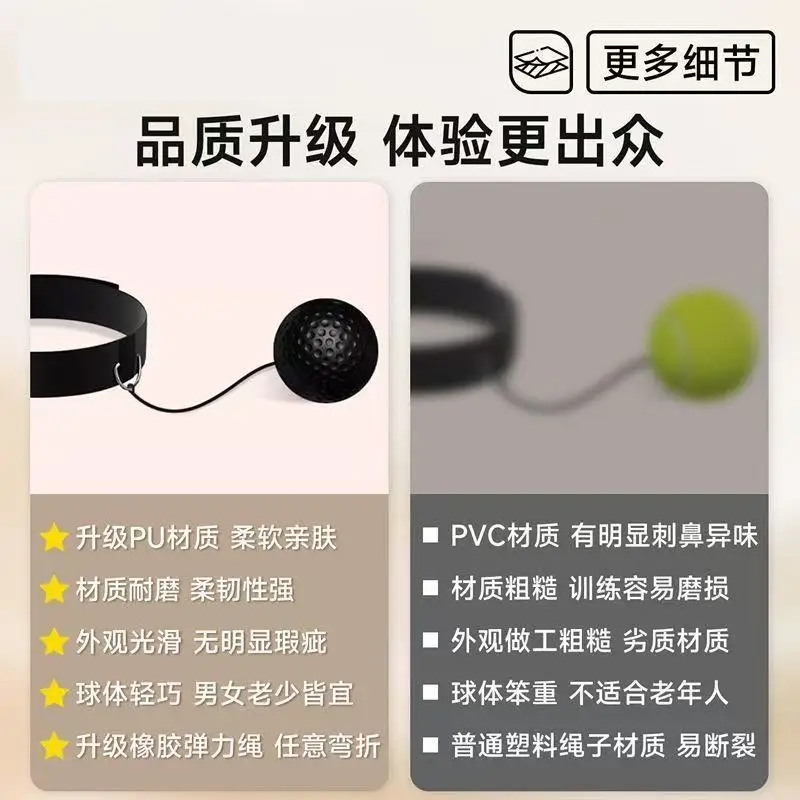 Head-Worn Boxing Reaction Ball, Stress Relief Ball, Magic Speed Ball for Middle-Aged and Elderly, Park Training, Fitness, Entertainment, Home Use — feature 5