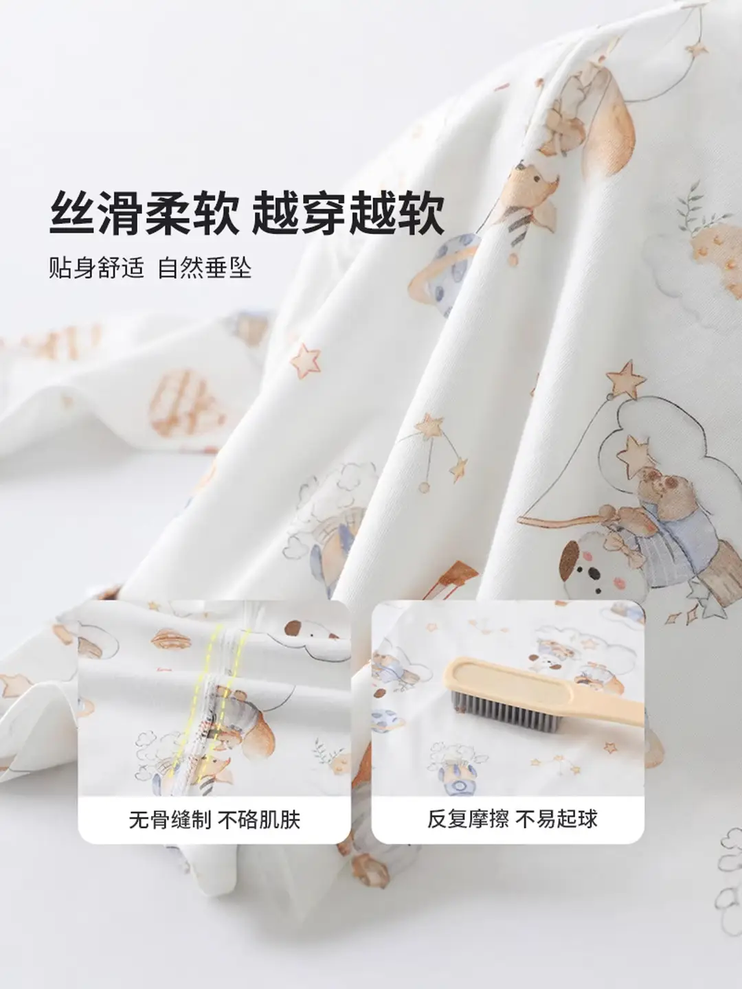 New Children's Summer Pure Cotton Three-Quarter Sleeve Set, Thin Style for Boys and Girls, Class a Seamless Loungewear, Baby Pajamas