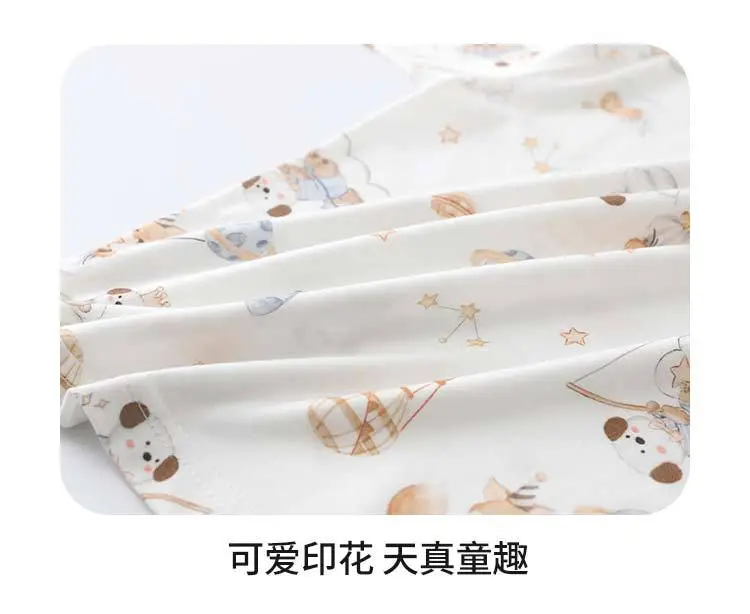 New Children's Summer Pure Cotton Three-Quarter Sleeve Set, Thin Style for Boys and Girls, Class a Seamless Loungewear, Baby Pajamas — feature 15