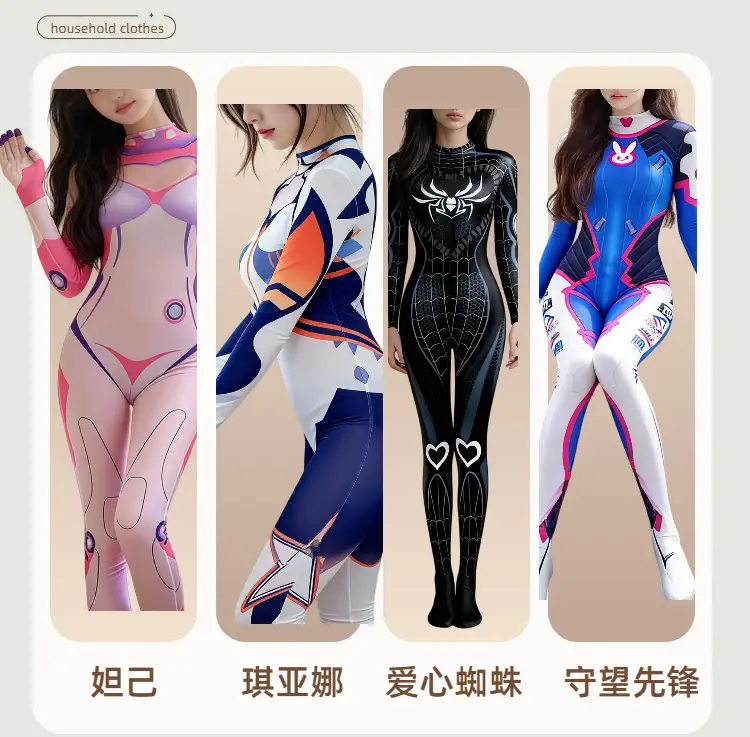 Halloween Spider-Man Adult Bodysuit Asuka Cosplay Outfit Rei Ayanami Jumpsuit Uniform Role-Playing — feature 5