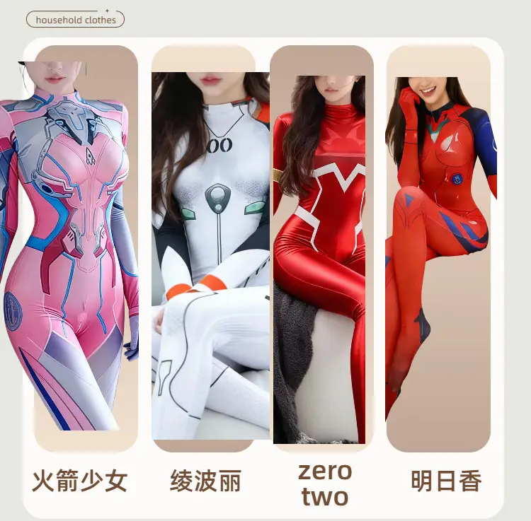 Halloween Spider-Man Adult Bodysuit Asuka Cosplay Outfit Rei Ayanami Jumpsuit Uniform Role-Playing — feature 6