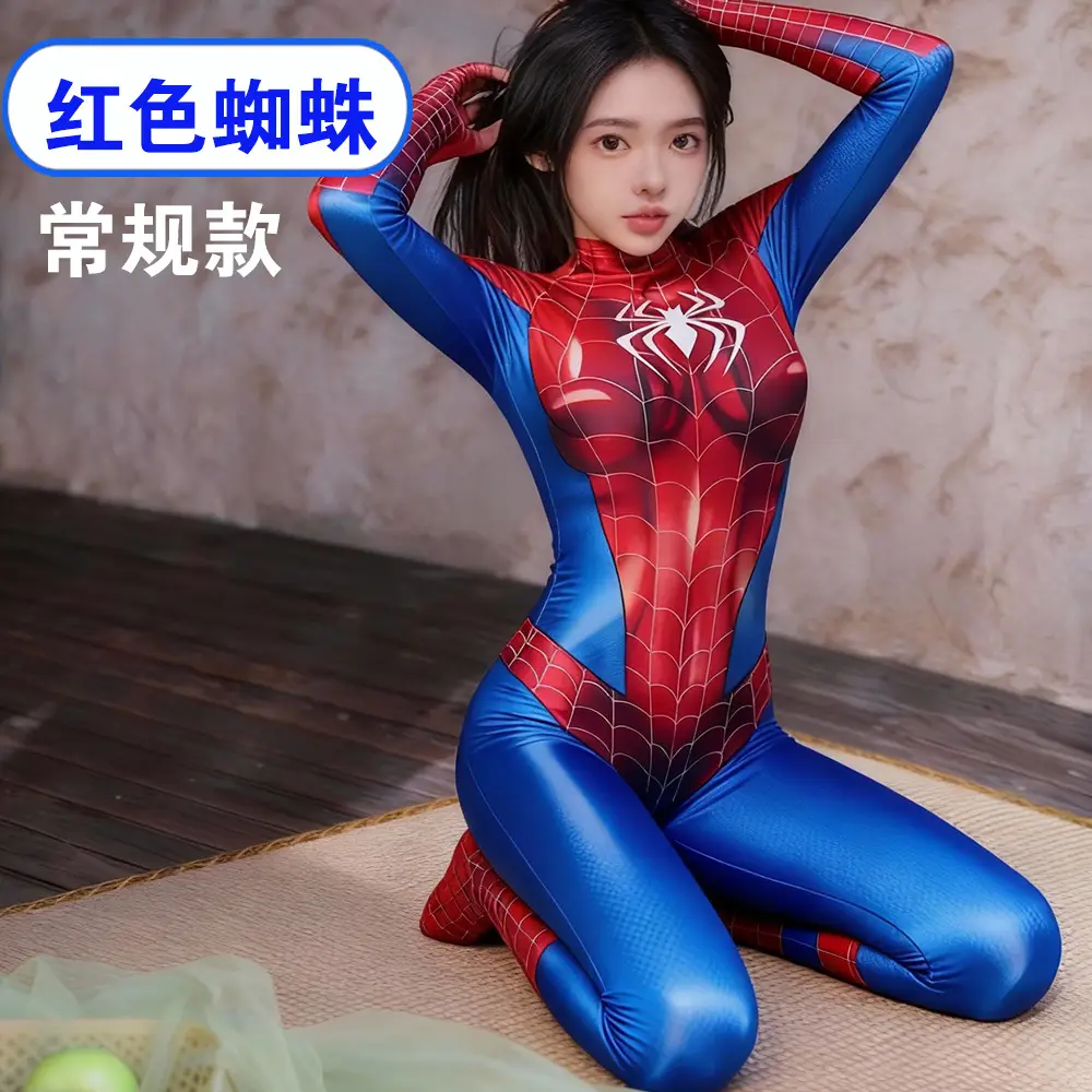 Halloween Spider-Man Adult Bodysuit Asuka Cosplay Outfit Rei Ayanami Jumpsuit Uniform Role-Playing