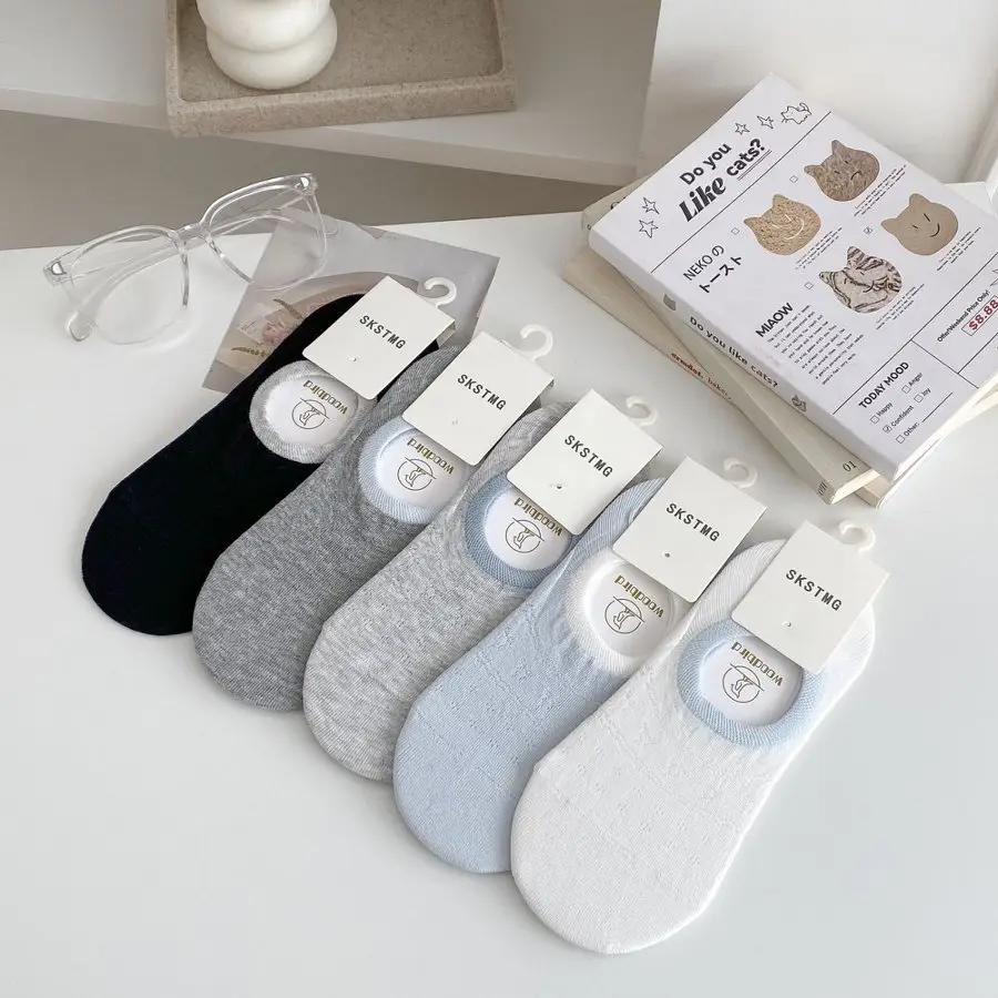 Color-Blocked Socks for Women, Boat Socks, Thin Silicone Non-Slip Invisible Socks for Spring and Summer, Summer Cotton Socks — feature 5