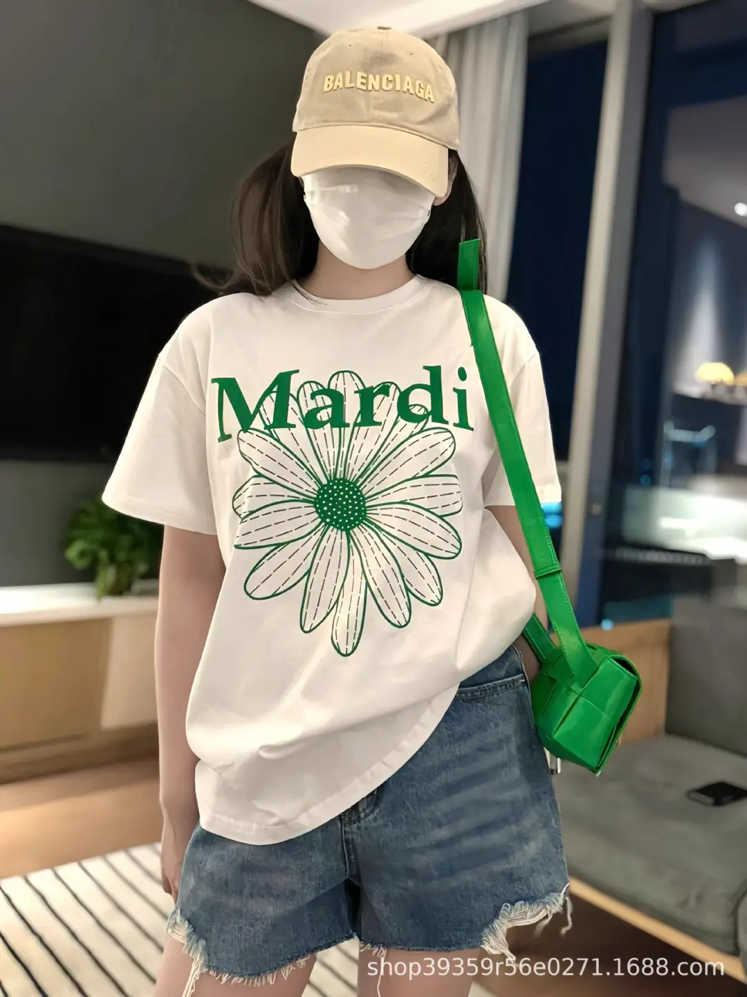 Korean Version In-Stock Mardi Short-Sleeve T-Shirt with Daisy and Dachshund Print, Same Style as Kim Go-Eun, Loose Fit Versatile Top for Women — feature 16