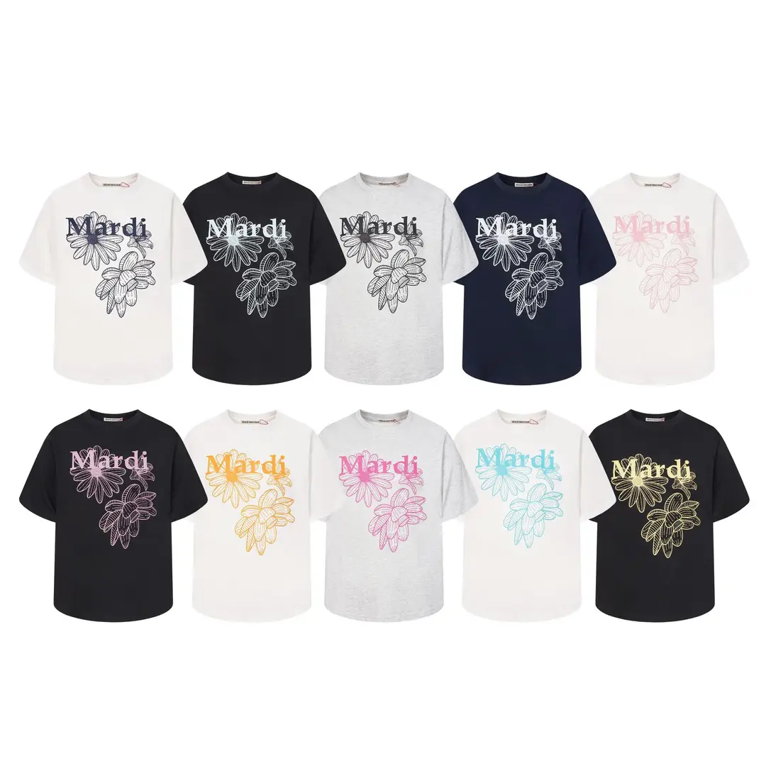 Korean Version In-Stock Mardi Short-Sleeve T-Shirt with Daisy and Dachshund Print, Same Style as Kim Go-Eun, Loose Fit Versatile Top for Women — feature 31