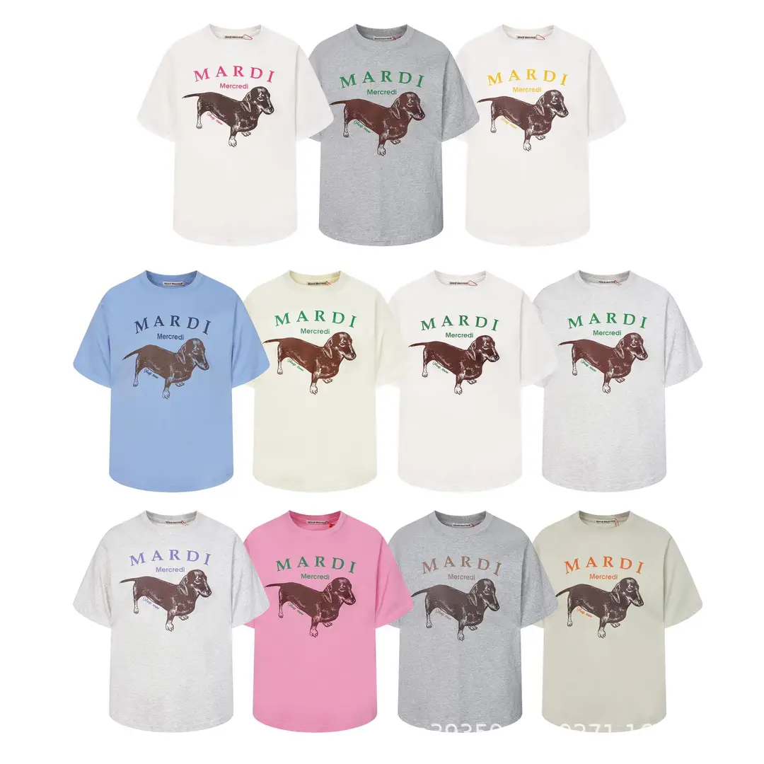 Korean Version In-Stock Mardi Short-Sleeve T-Shirt with Daisy and Dachshund Print, Same Style as Kim Go-Eun, Loose Fit Versatile Top for Women — feature 32