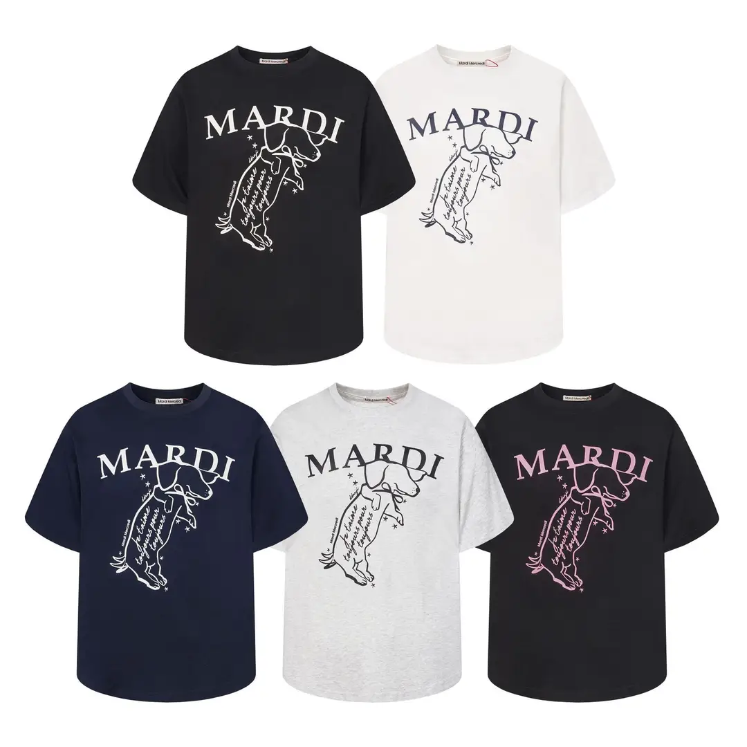 Korean Version In-Stock Mardi Short-Sleeve T-Shirt with Daisy and Dachshund Print, Same Style as Kim Go-Eun, Loose Fit Versatile Top for Women — feature 34