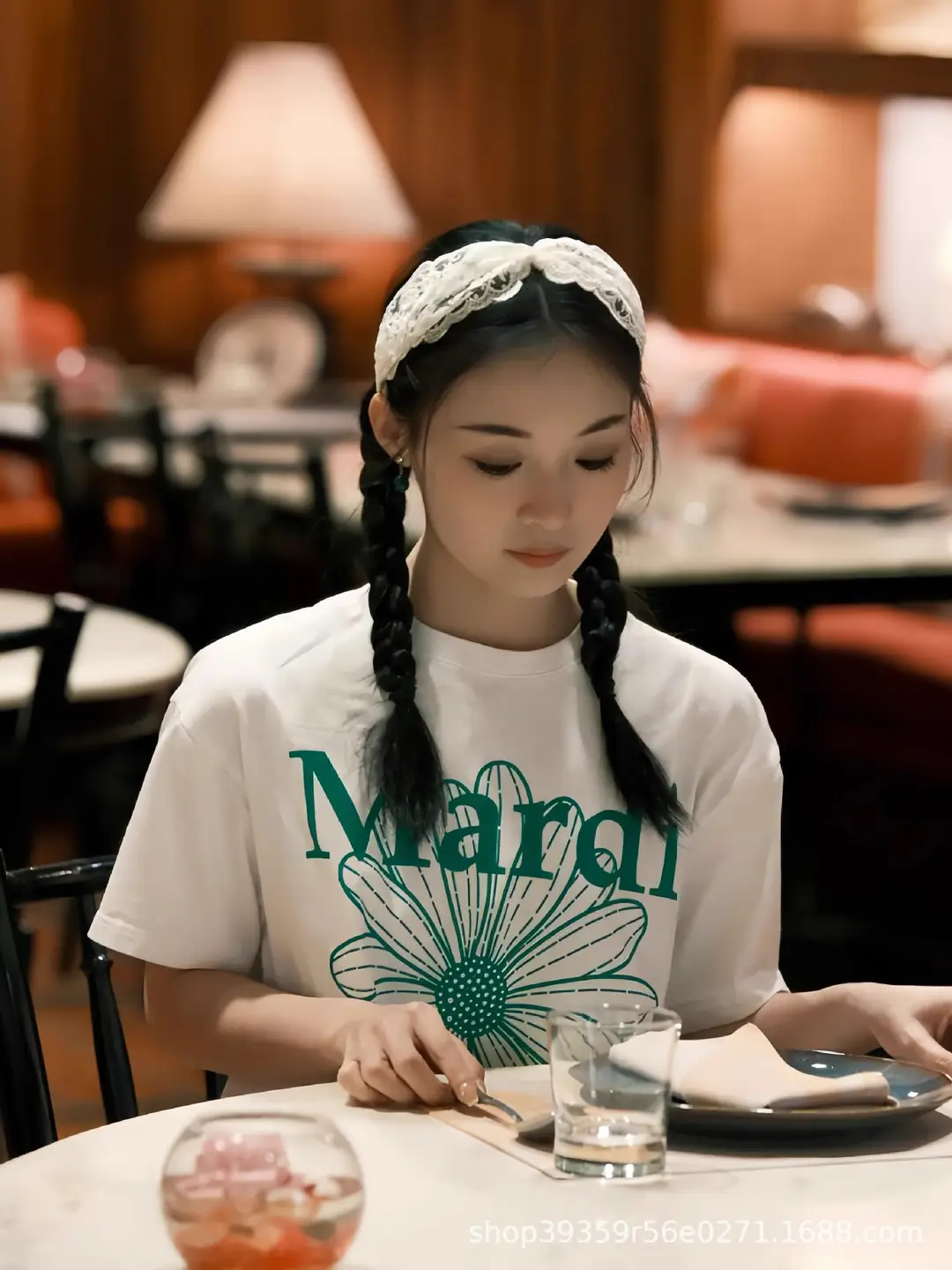 Korean Version In-Stock Mardi Short-Sleeve T-Shirt with Daisy and Dachshund Print, Same Style as Kim Go-Eun, Loose Fit Versatile Top for Women — feature 4