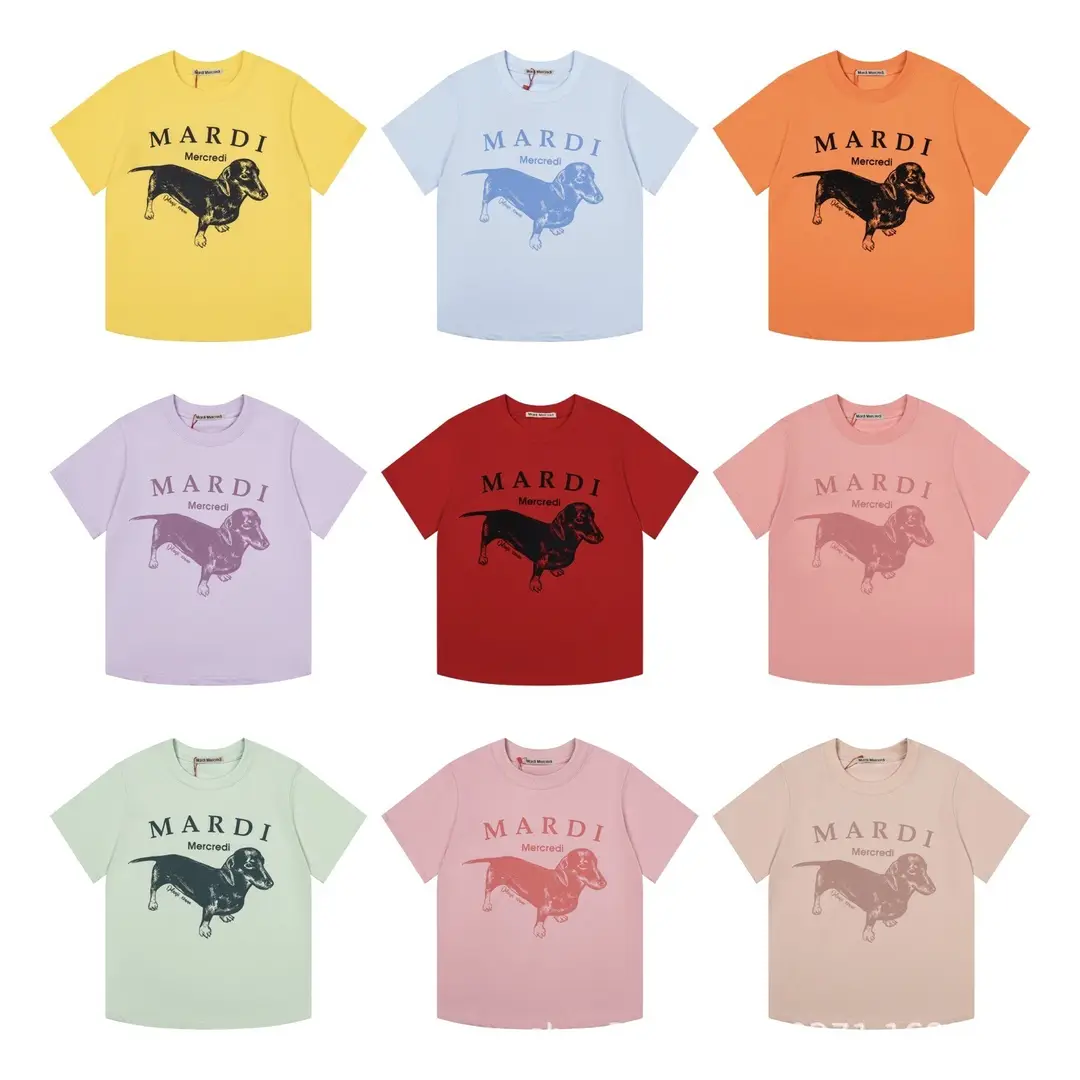 Korean Version In-Stock Mardi Short-Sleeve T-Shirt with Daisy and Dachshund Print, Same Style as Kim Go-Eun, Loose Fit Versatile Top for Women — feature 47