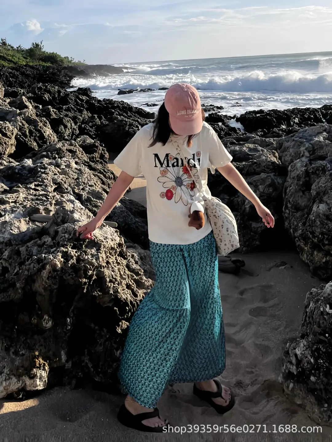 Korean Version In-Stock Mardi Short-Sleeve T-Shirt with Daisy and Dachshund Print, Same Style as Kim Go-Eun, Loose Fit Versatile Top for Women — feature 8